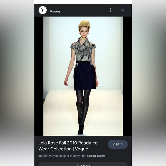 Lela Rose Pebble Print Mixed Media Mini Dress 2 - Picture 14 of 15